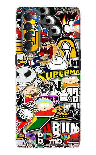 Sticker Bomb Oppo Reno 4 Pro Back Skin Wrap