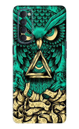 Green Owl Oppo Reno 4 Pro Back Skin Wrap