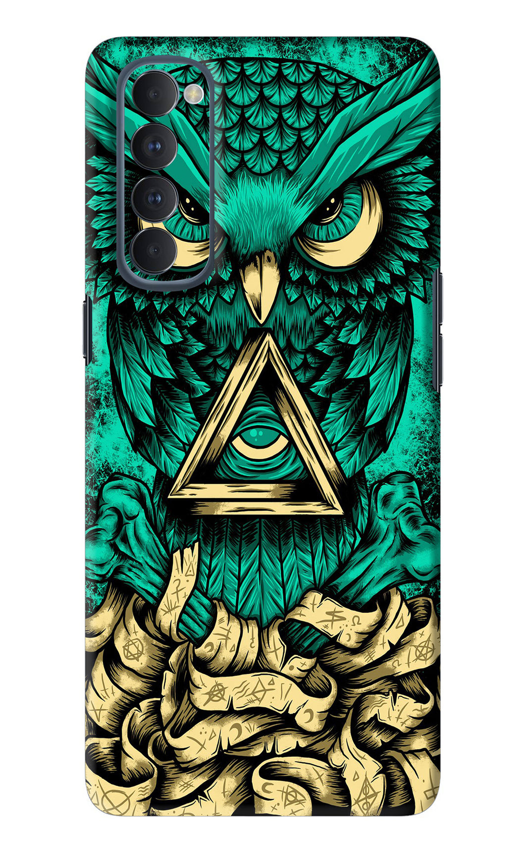 Green Owl Oppo Reno 4 Pro Back Skin Wrap