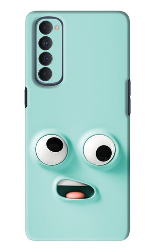 Silly Face Cartoon Oppo Reno 4 Pro Back Skin Wrap