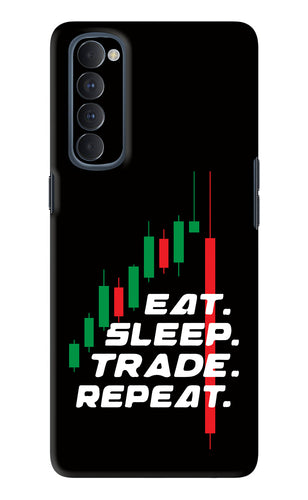 Eat Sleep Trade Repeat Oppo Reno 4 Pro Back Skin Wrap