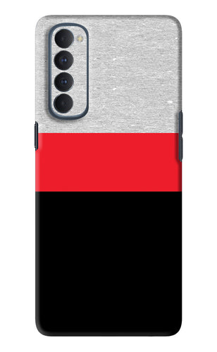 Tri Color Pattern Oppo Reno 4 Pro Back Skin Wrap