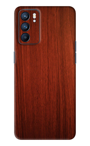 Wooden Plain Pattern Oppo Reno 6 Back Skin Wrap