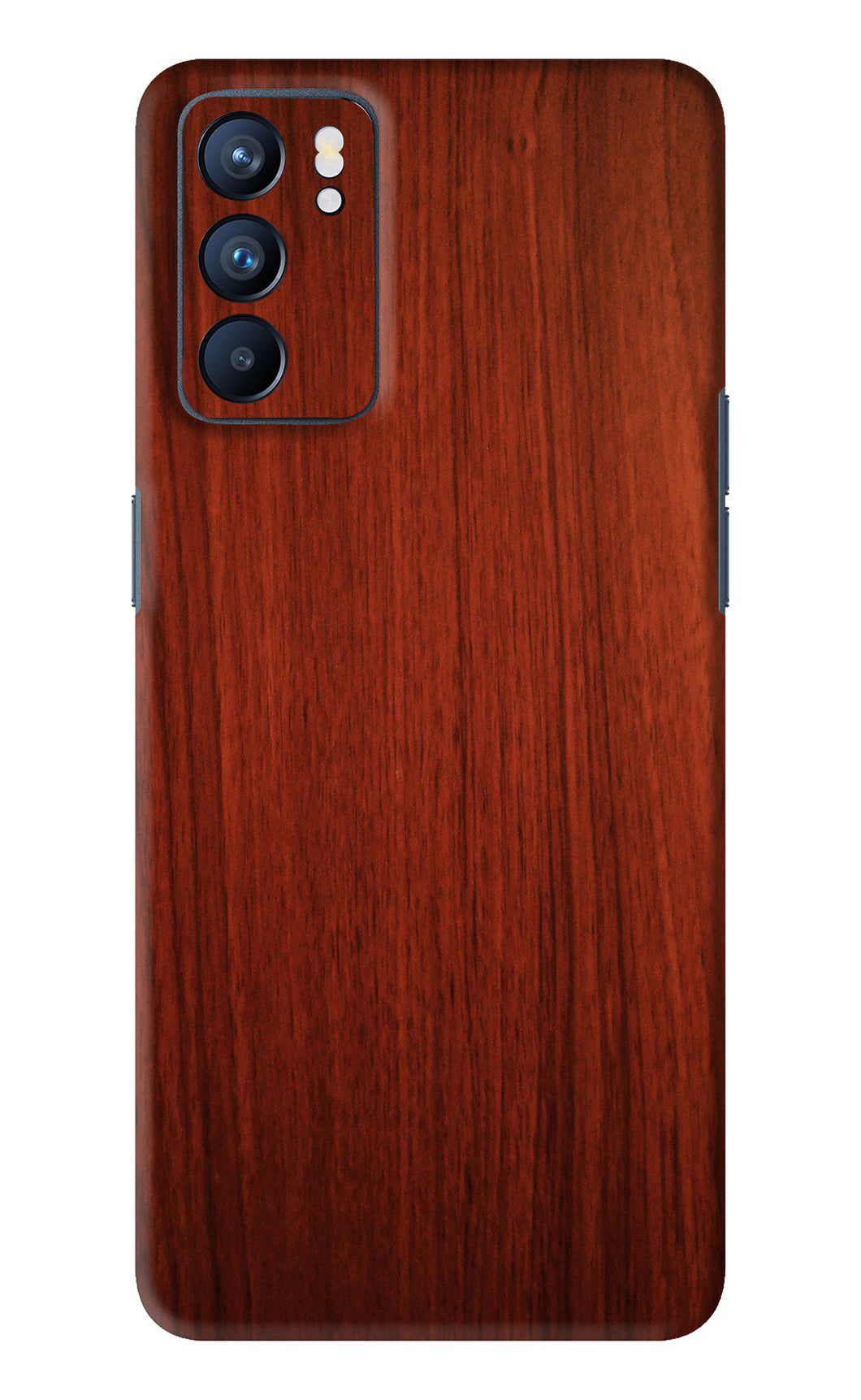 Wooden Plain Pattern Oppo Reno 6 Back Skin Wrap