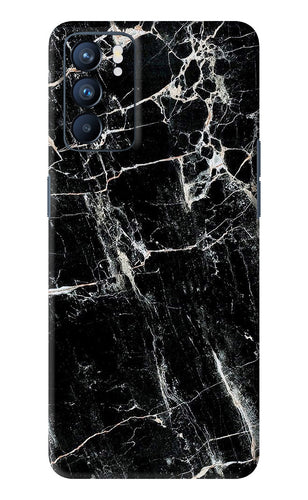 Black Marble Texture 1 Oppo Reno 6 Back Skin Wrap
