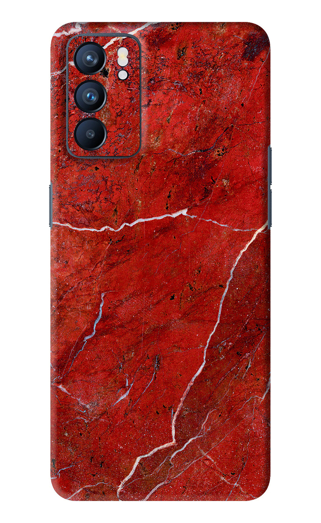 Red Marble Design Oppo Reno 6 Back Skin Wrap