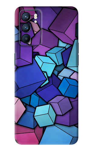Cubic Abstract Oppo Reno 6 Back Skin Wrap