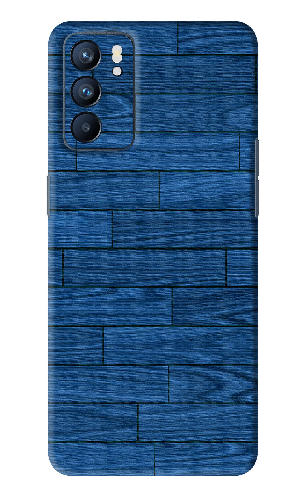 Blue Wooden Texture Oppo Reno 6 Back Skin Wrap