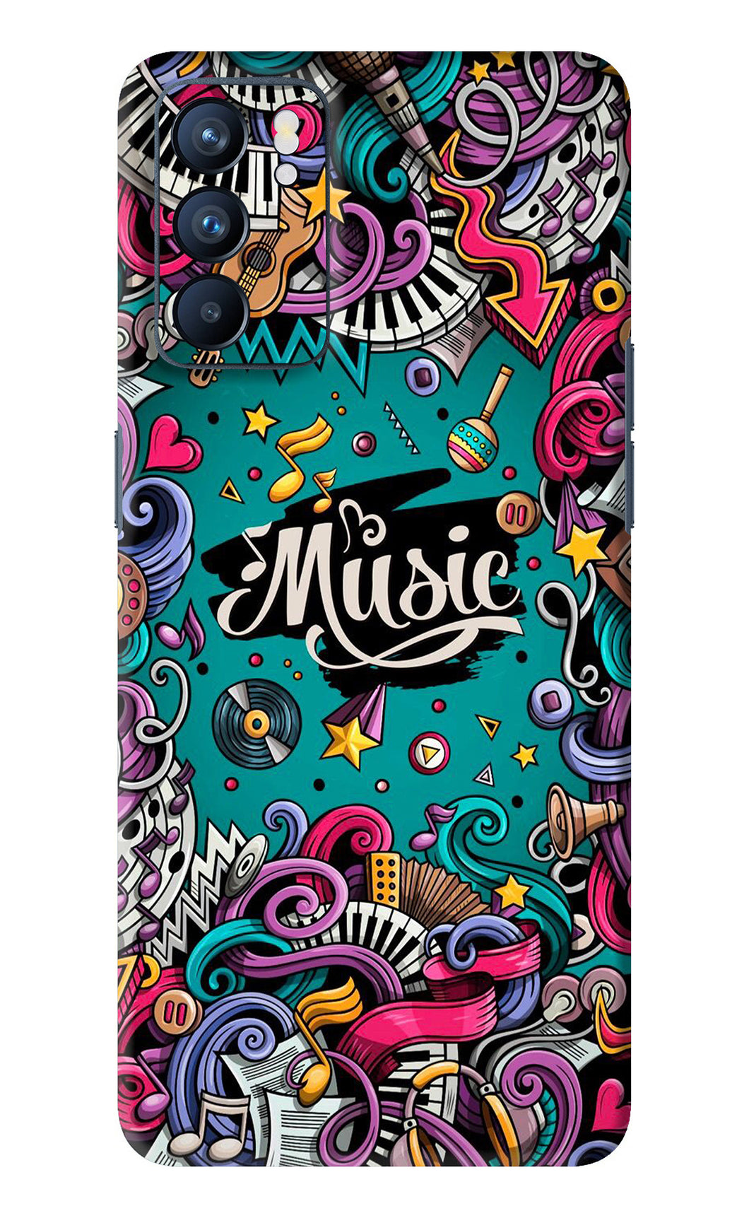 Music Graffiti Oppo Reno 6 Back Skin Wrap