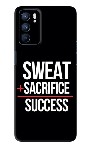 Sweat Sacrifice Success Oppo Reno 6 Back Skin Wrap
