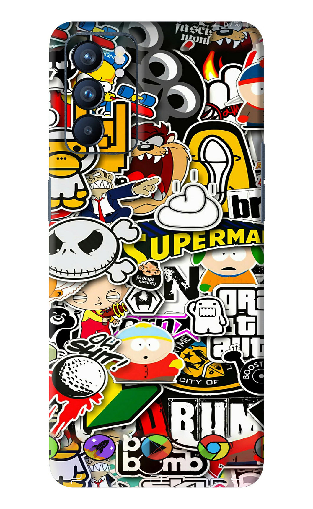 Sticker Bomb Oppo Reno 6 Back Skin Wrap