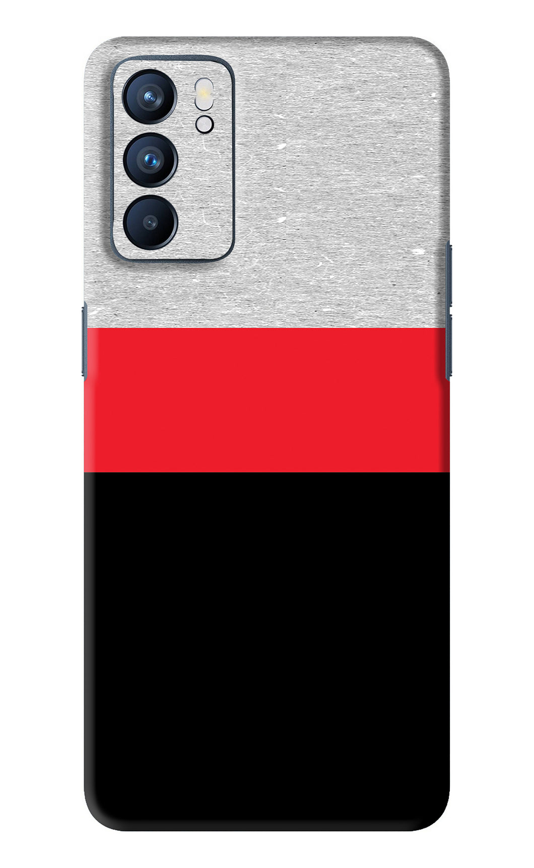 Tri Color Pattern Oppo Reno 6 Back Skin Wrap