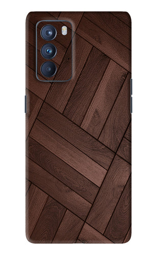 Wooden Texture Design Oppo Reno 6 Pro 5G Back Skin Wrap