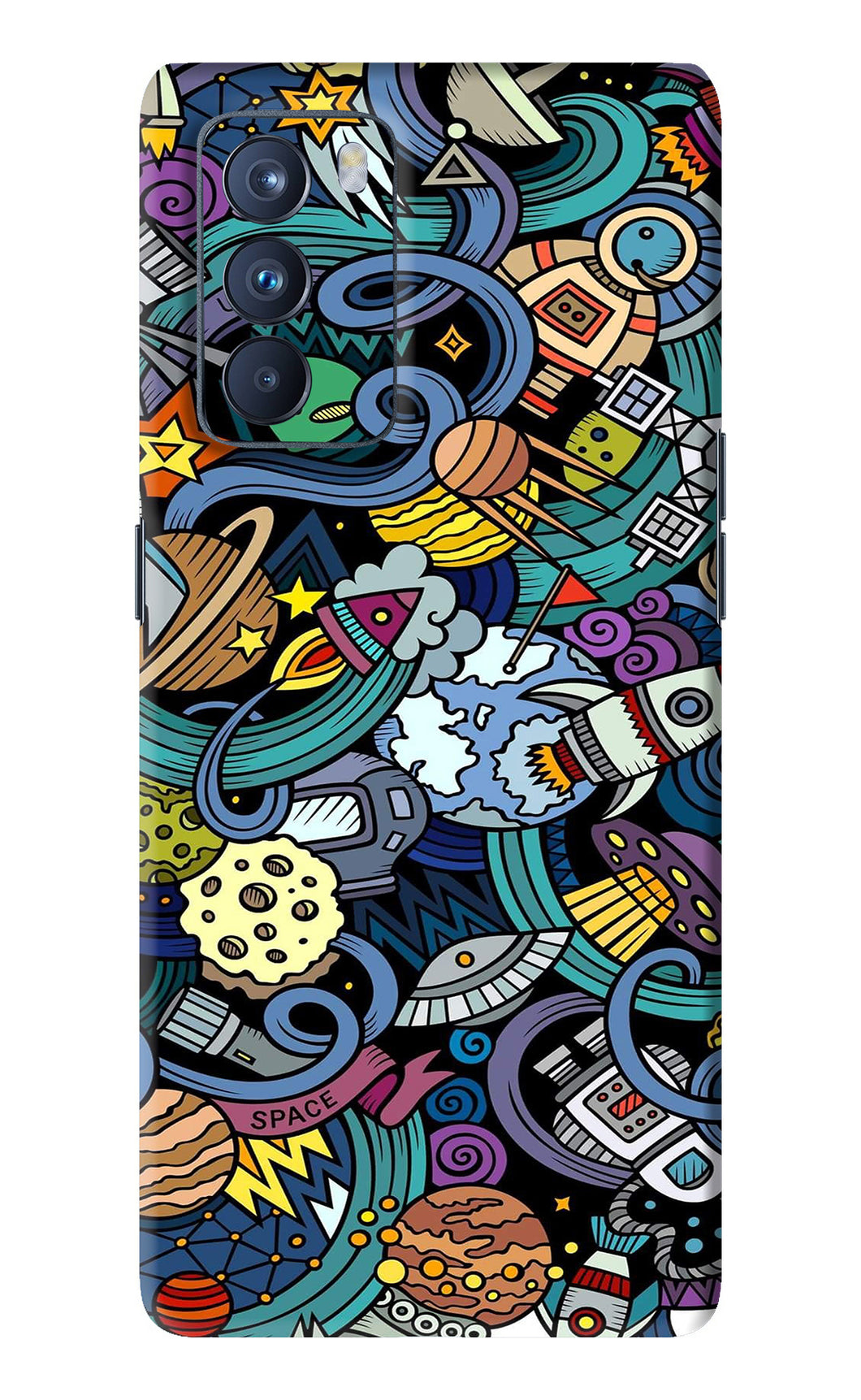 Space Abstract Oppo Reno 6 Pro 5G Back Skin Wrap