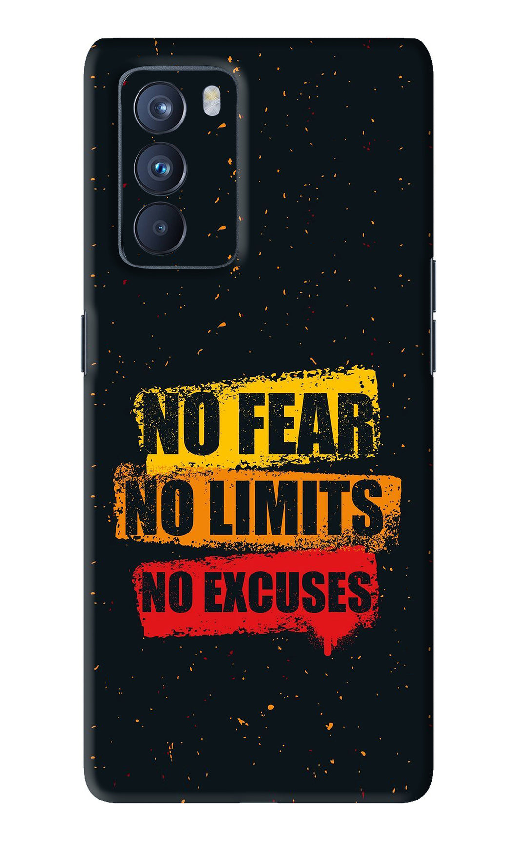 No Fear No Limits No Excuses Oppo Reno 6 Pro 5G Back Skin Wrap