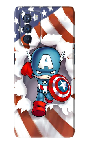 Captain America Oppo Reno 6 Pro 5G Back Skin Wrap