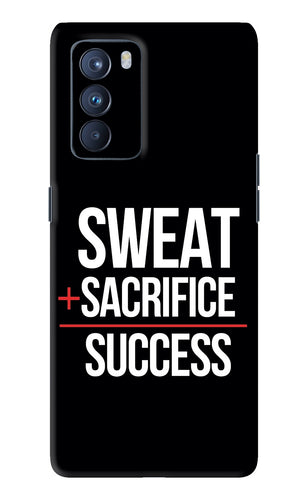 Sweat Sacrifice Success Oppo Reno 6 Pro 5G Back Skin Wrap