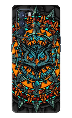 Angry Owl Art Oppo Reno 6 Pro 5G Back Skin Wrap
