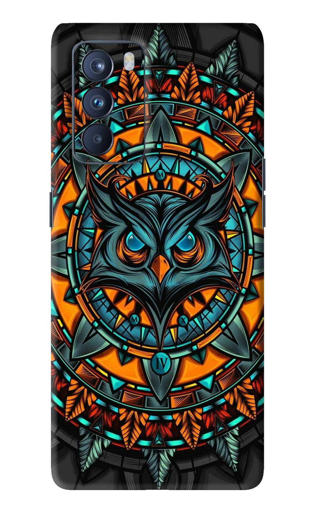 Angry Owl Art Oppo Reno 6 Pro 5G Back Skin Wrap