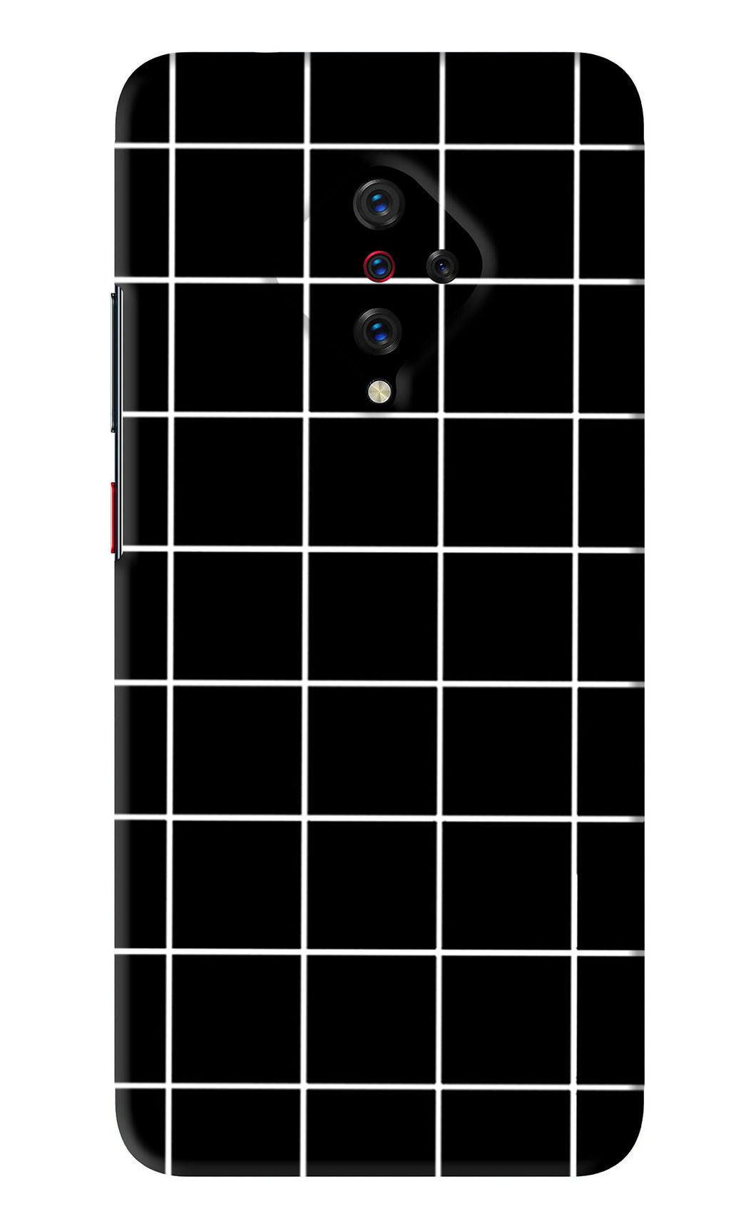 White Grid Vivo S1 Pro Back Skin Wrap