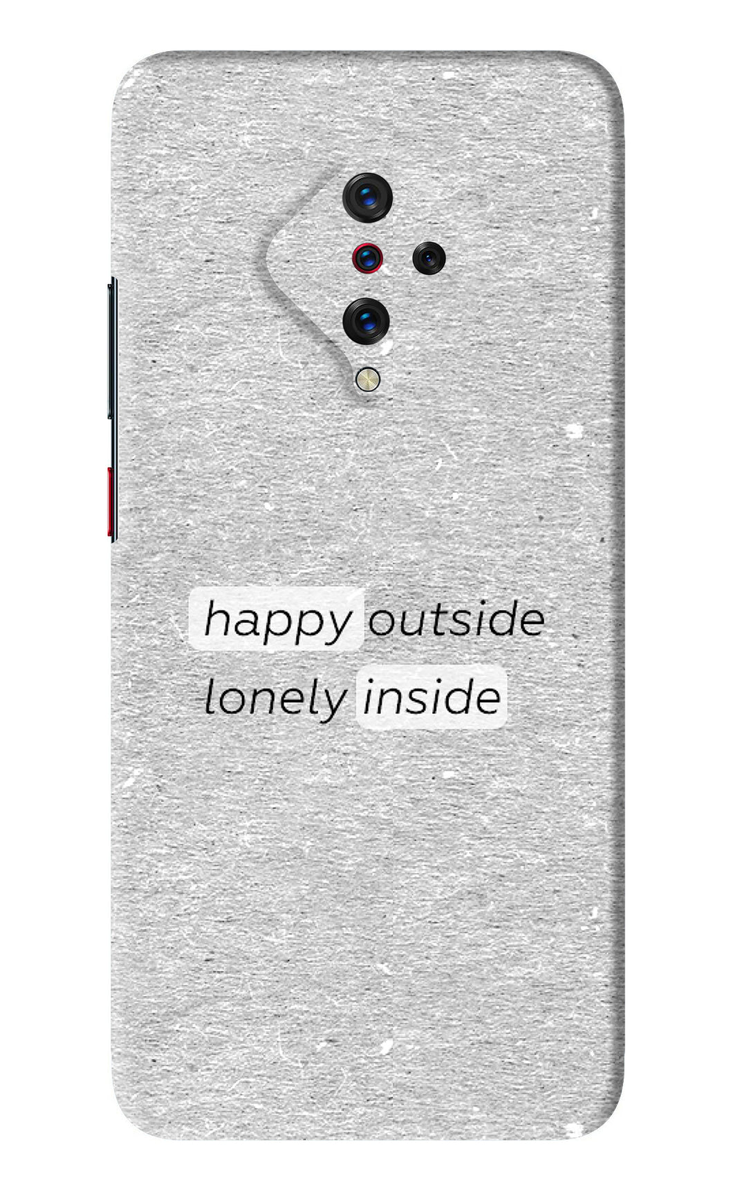 Happy Outside Lonely Inside Vivo S1 Pro Back Skin Wrap