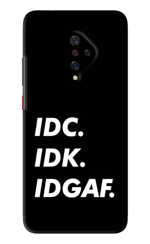 Idc Idk Idgaf Vivo S1 Pro Back Skin Wrap