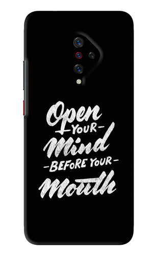 Open Your Mind Before Your Mouth Vivo S1 Pro Back Skin Wrap