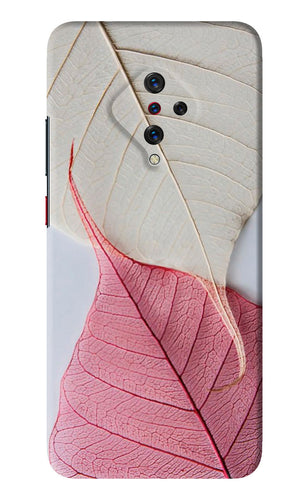 White Pink Leaf Vivo S1 Pro Back Skin Wrap