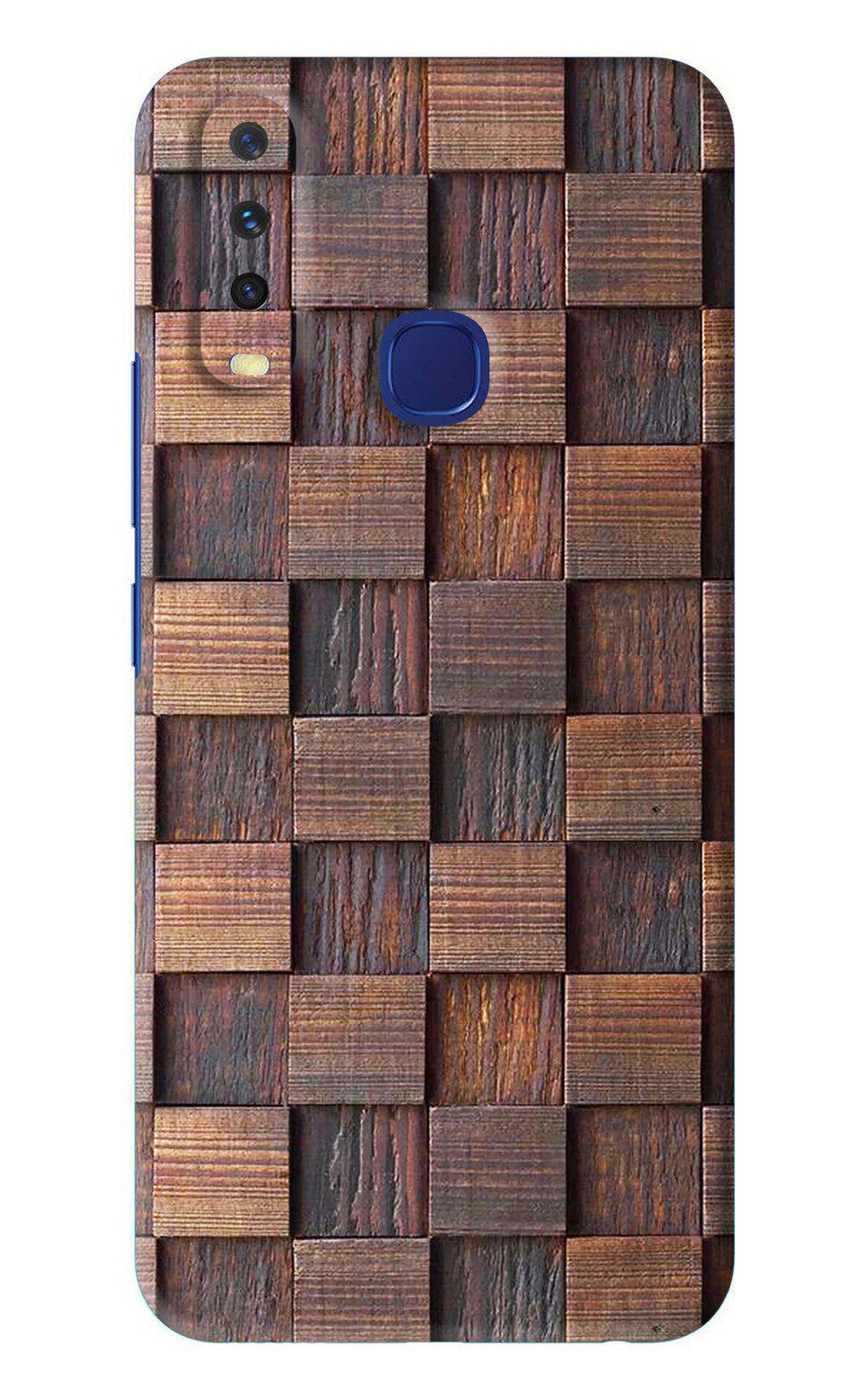 Wooden Cube Design Vivo U10 Back Skin Wrap