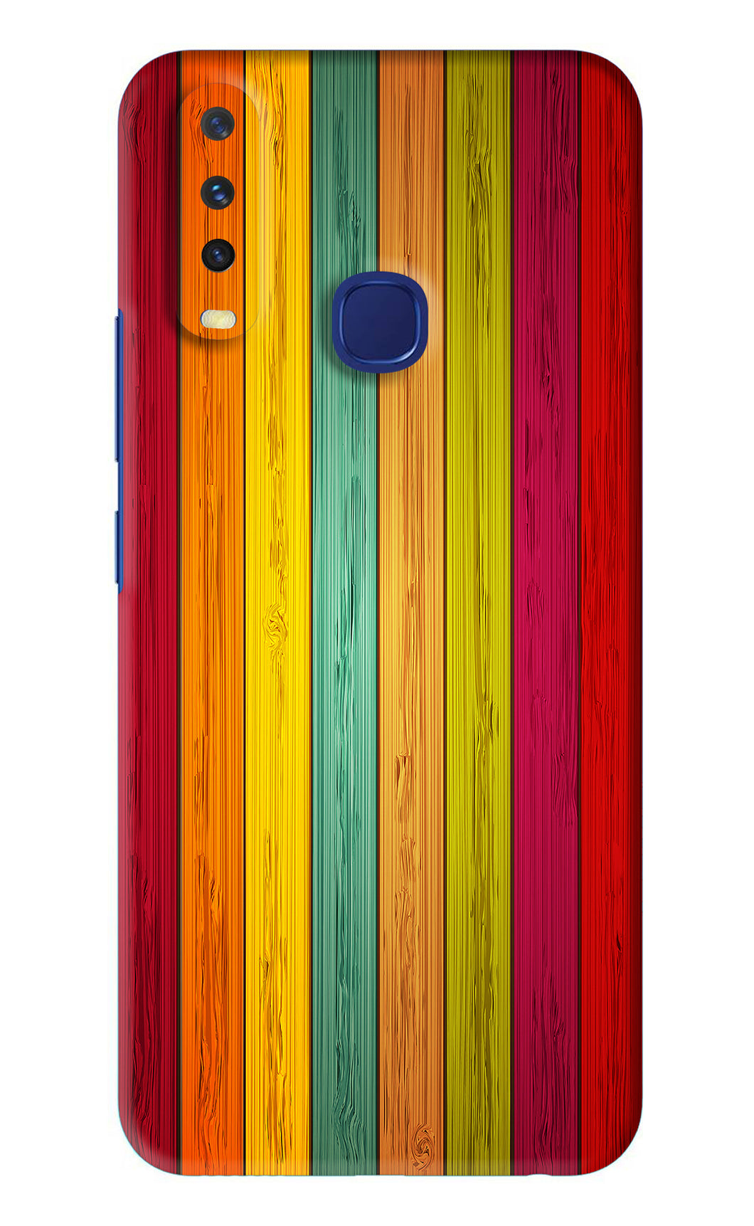 Multicolor Wooden Vivo U10 Back Skin Wrap