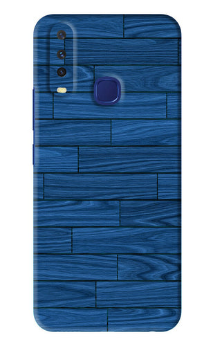 Blue Wooden Texture Vivo U10 Back Skin Wrap