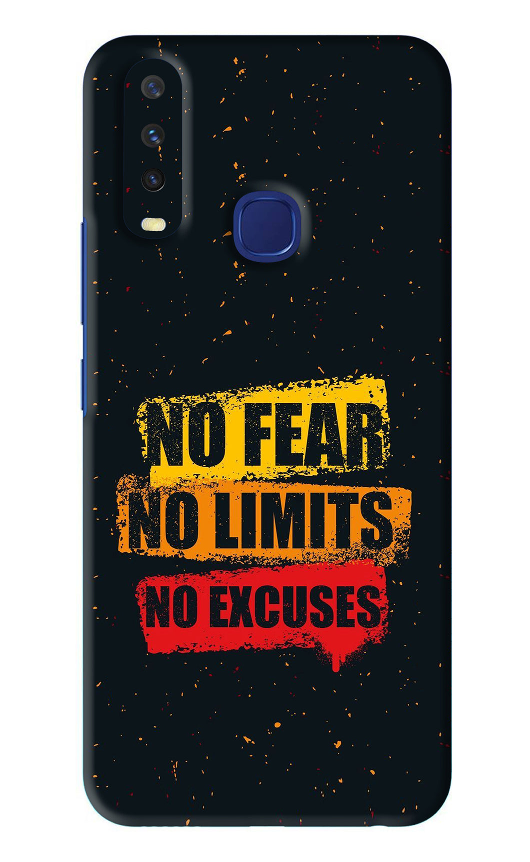 No Fear No Limits No Excuses Vivo U10 Back Skin Wrap