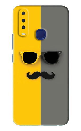 Sunglasses with Mustache Vivo U10 Back Skin Wrap