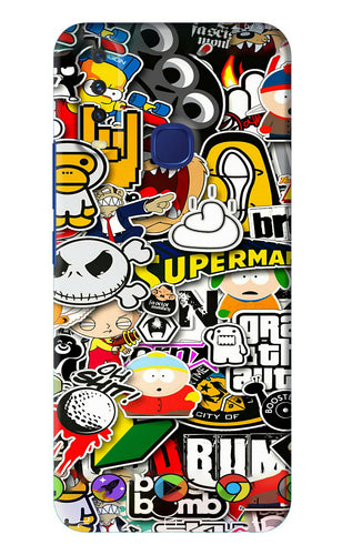 Sticker Bomb Vivo U10 Back Skin Wrap