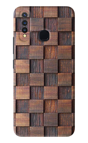 Wooden Cube Design Vivo U20 Back Skin Wrap