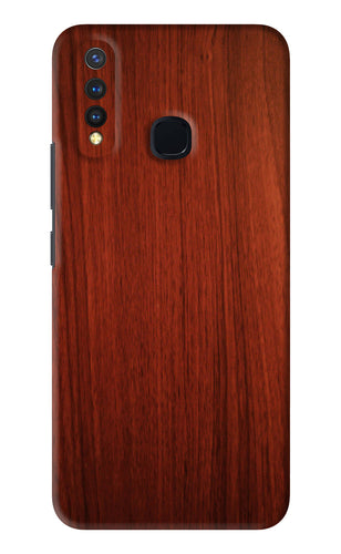 Wooden Plain Pattern Vivo U20 Back Skin Wrap