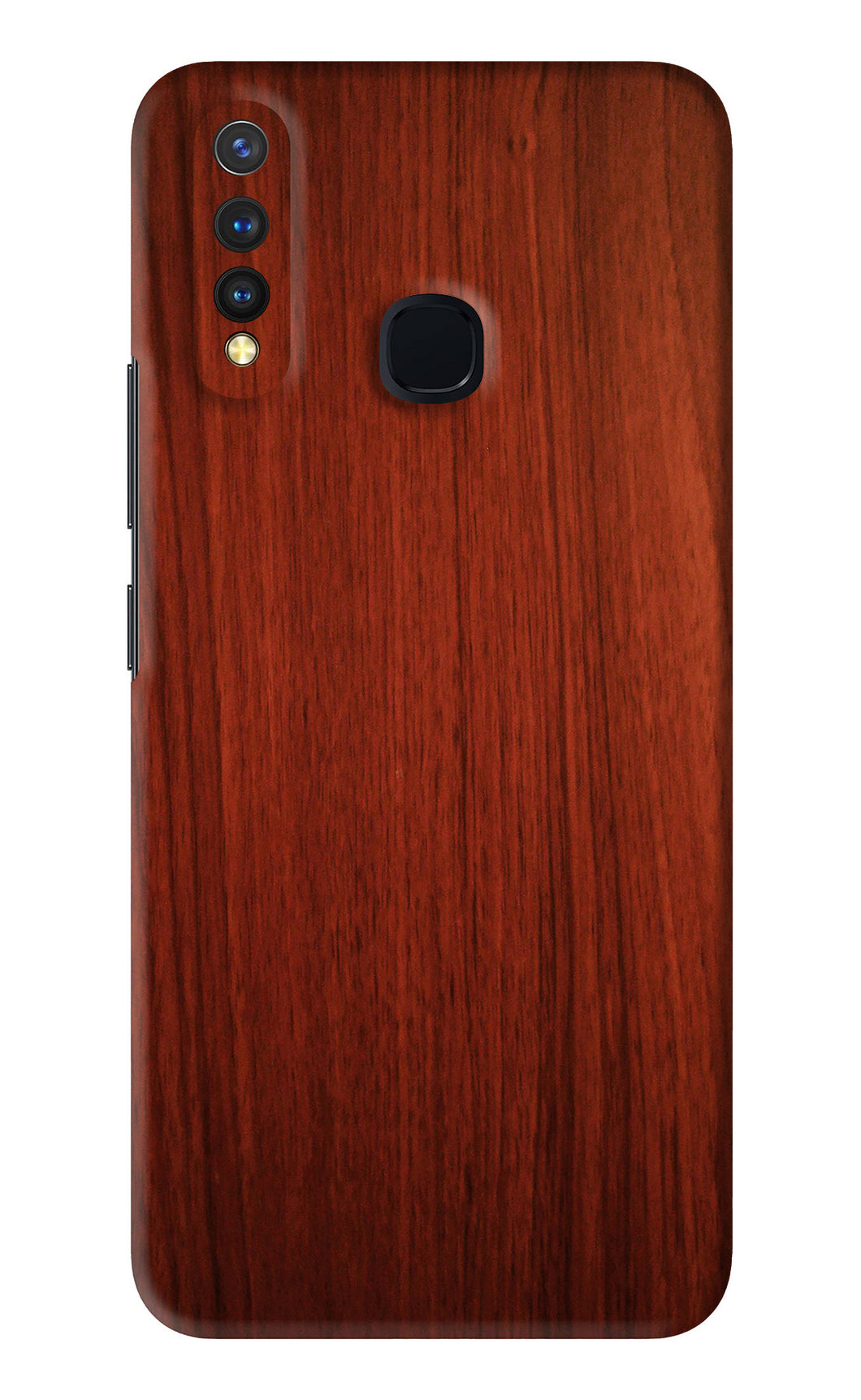 Wooden Plain Pattern Vivo U20 Back Skin Wrap