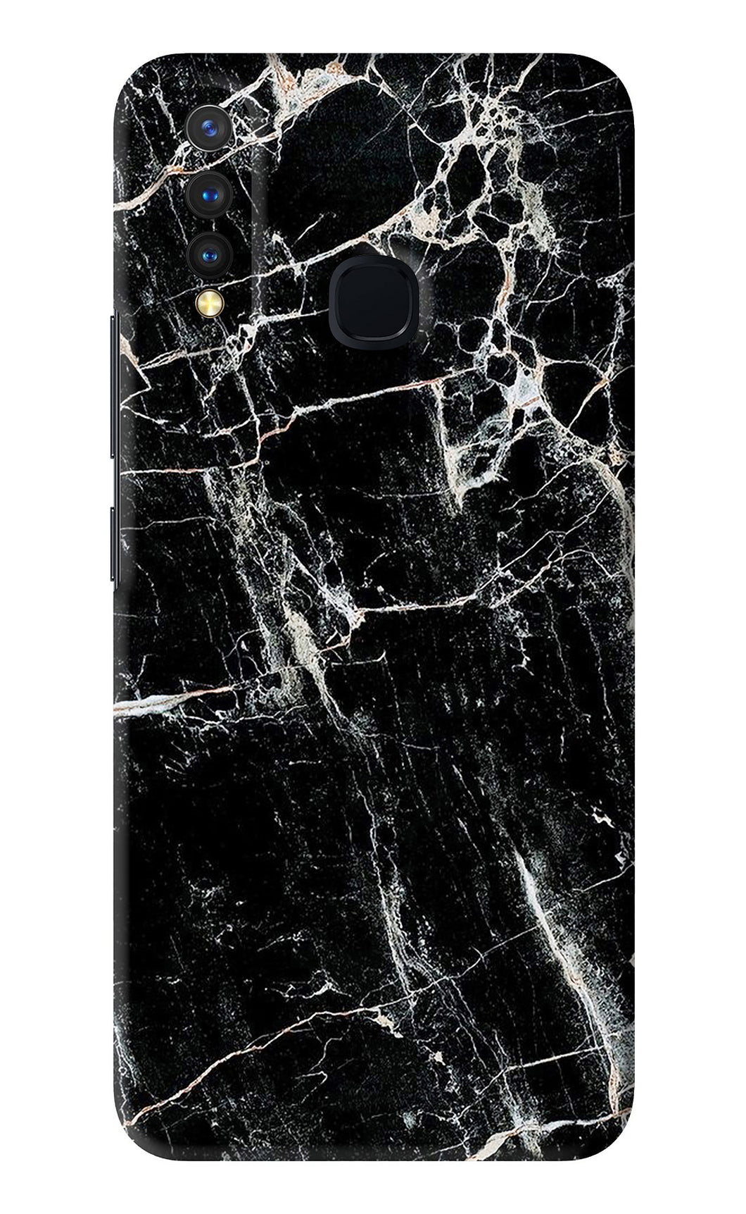 Black Marble Texture 1 Vivo U20 Back Skin Wrap