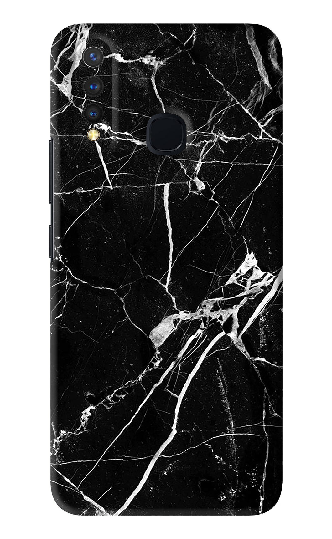 Black Marble Texture 2 Vivo U20 Back Skin Wrap
