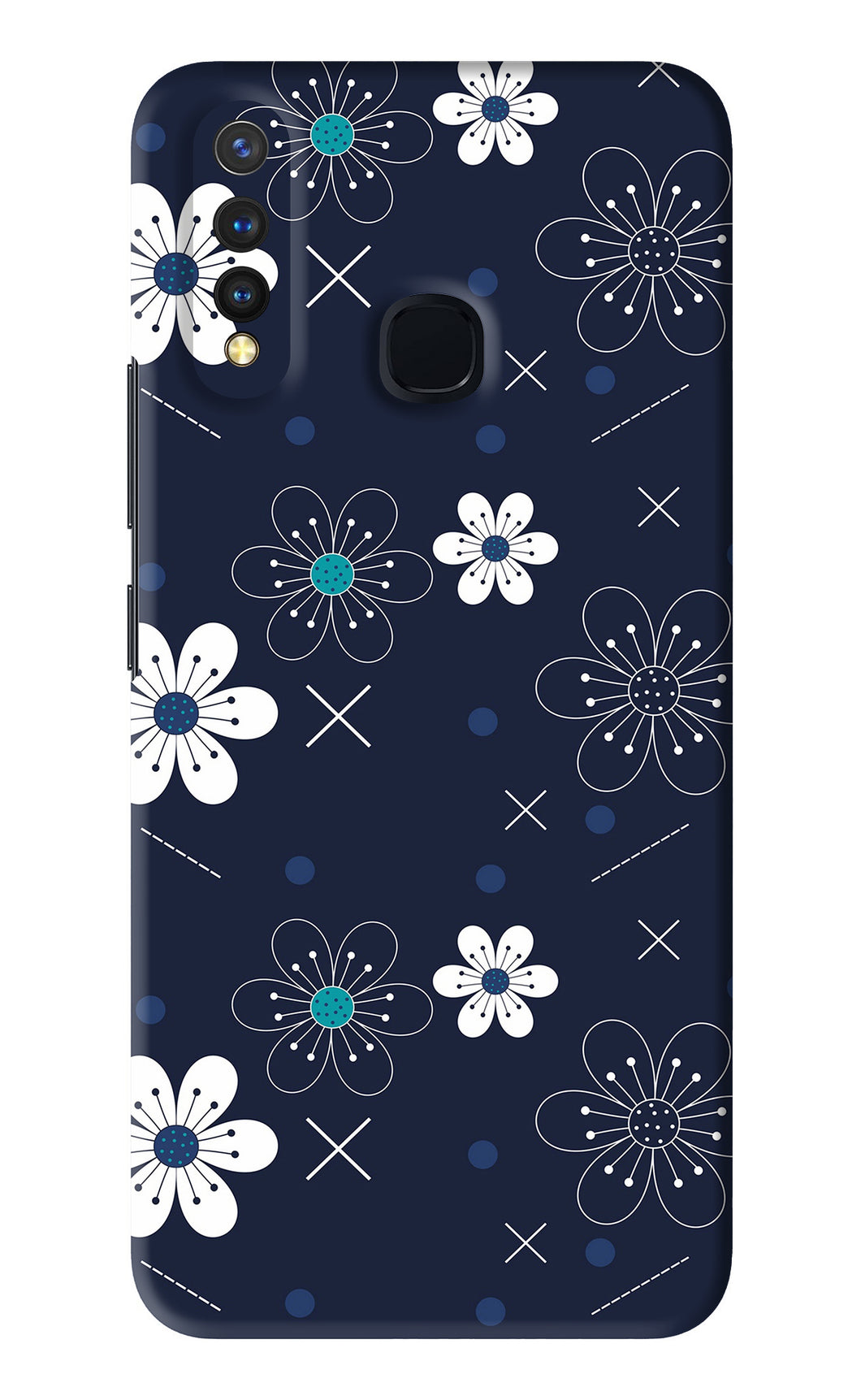 Flowers 4 Vivo U20 Back Skin Wrap