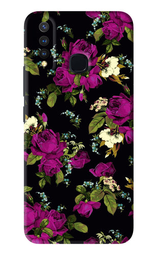 Flowers 3 Vivo U20 Back Skin Wrap