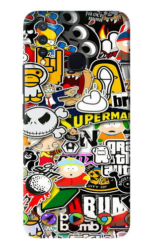 Sticker Bomb Vivo U20 Back Skin Wrap