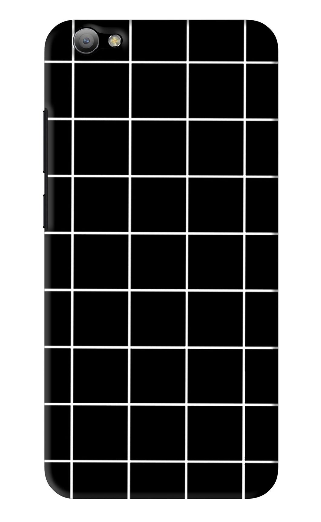 White Grid Vivo V5 Back Skin Wrap