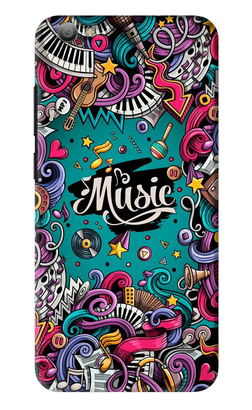 Music Graffiti Vivo V5 Back Skin Wrap