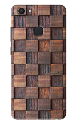 Wooden Cube Design Vivo V7 Back Skin Wrap