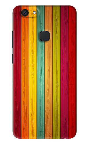 Multicolor Wooden Vivo V7 Back Skin Wrap