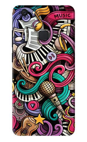 Music Abstract Vivo V7 Back Skin Wrap