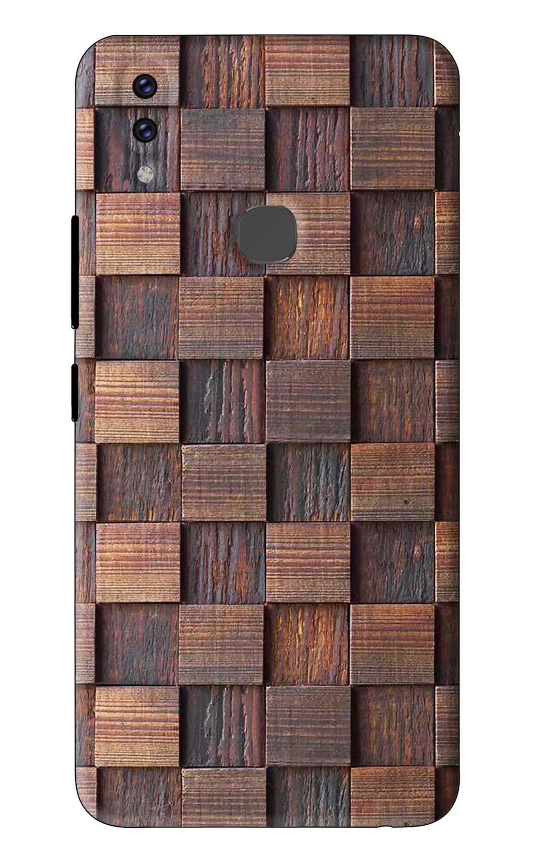 Wooden Cube Design Vivo V9 Youth Back Skin Wrap