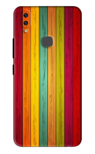 Multicolor Wooden Vivo V9 Youth Back Skin Wrap