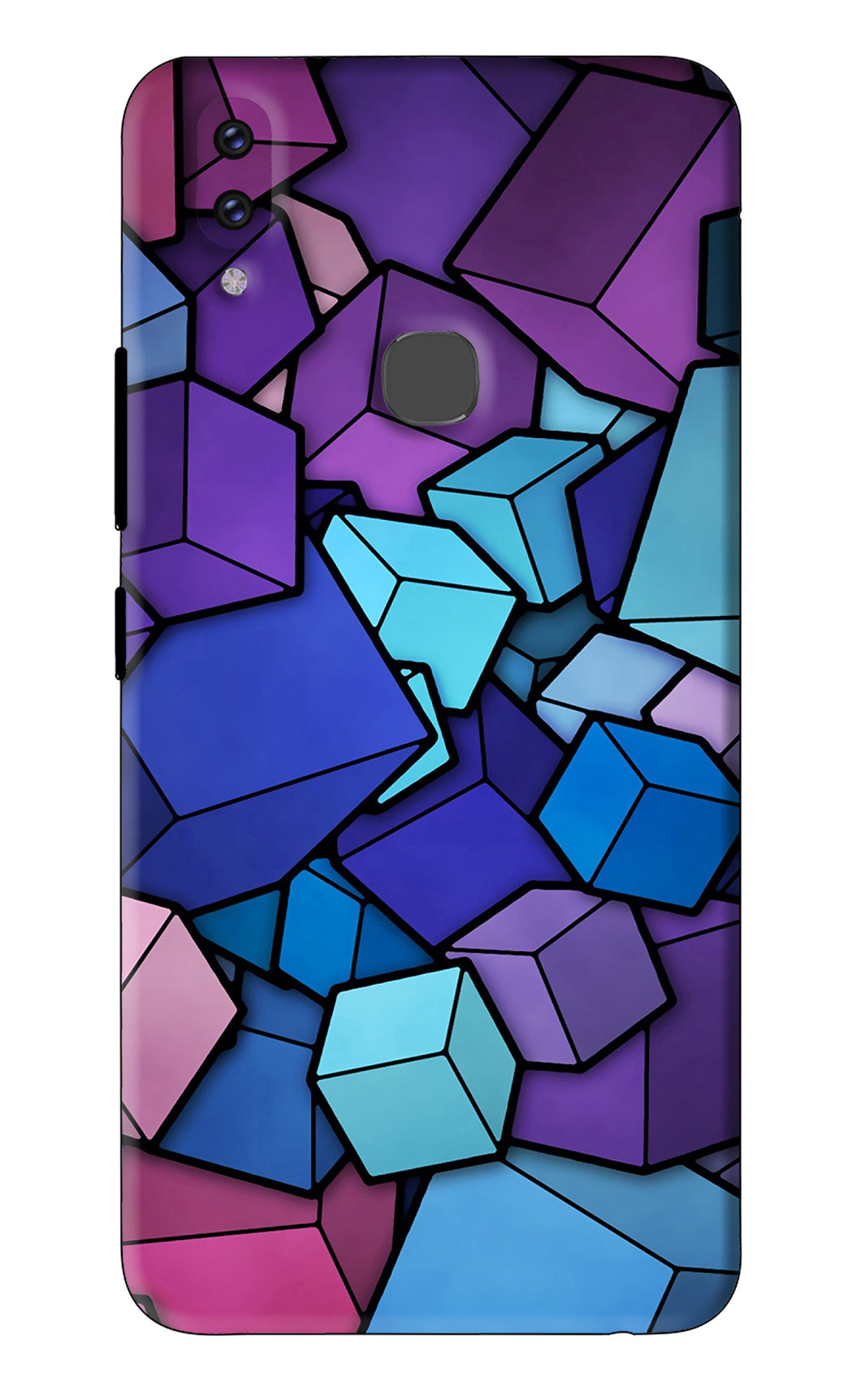 Cubic Abstract Vivo V9 Youth Back Skin Wrap